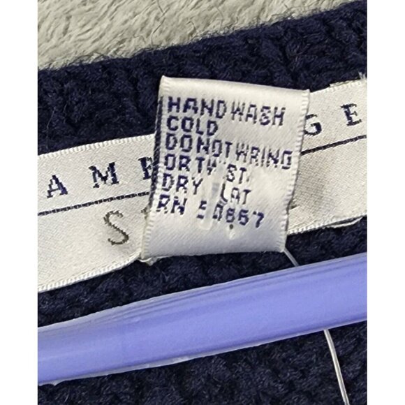 Cambridge Spirit Sweater Womens Small Blue Pink Rose Button Up Vintage Cardigan - Picture 10 of 10